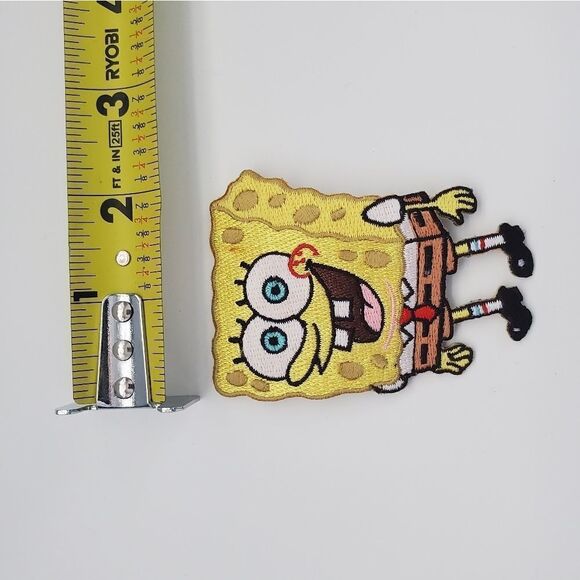 New Vintage Y2K Spongebob Squarepants Iron On Embroidered Patch Nickelodeon - Picture 3 of 4